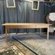 Large vintage table in restored solid elm.