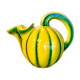 Pichet forme melon en barbotine
