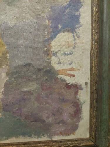 Oil Painting on Canvas "Renzo Dotti" 1967