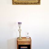 Solid cherry bedside table - Louis XV style - Signed DR