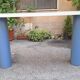 Console in White Lacquer with Cylindrical Plastic Legs by Tresoldi Salvati, 1980s