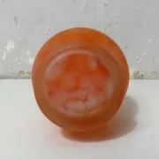 vase orange en pate de verre