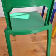 Set of 6 Altaïr chairs at Stamp by Henry Massonnet 80s era Menphis Postmodernism