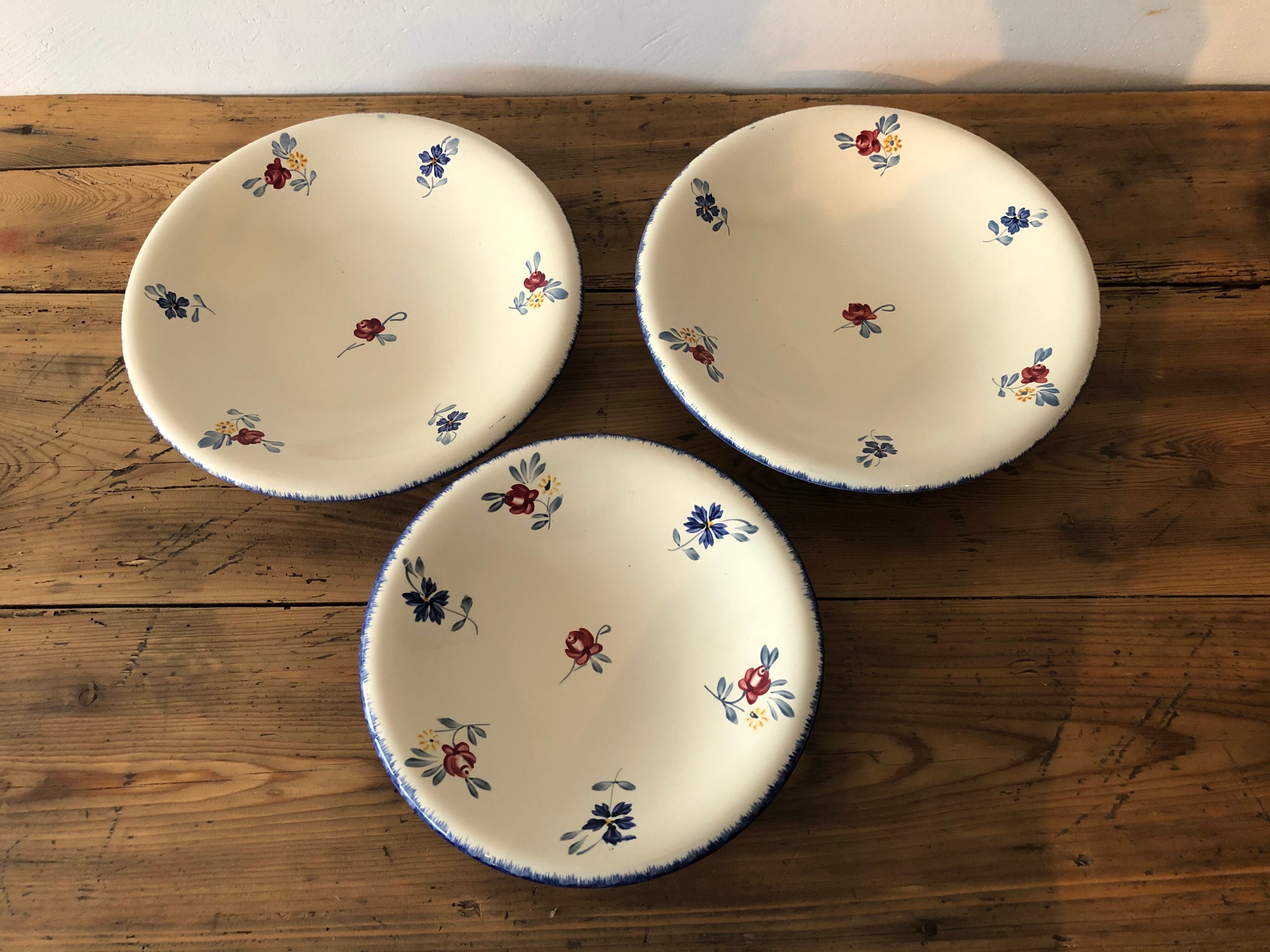 3-course vintage service, Digoin Sarreguemines