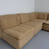 Modular sofa in beige fabric, 70s, 5 elements