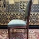 Set of 6 Louis XVI style chairs in green velvet