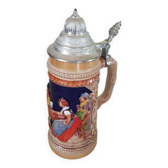 Choppe de bière porcelaine allemande Gerz