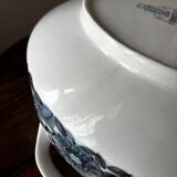 Sublime blue flower soup tureen, Spanish Pontesa porcelain