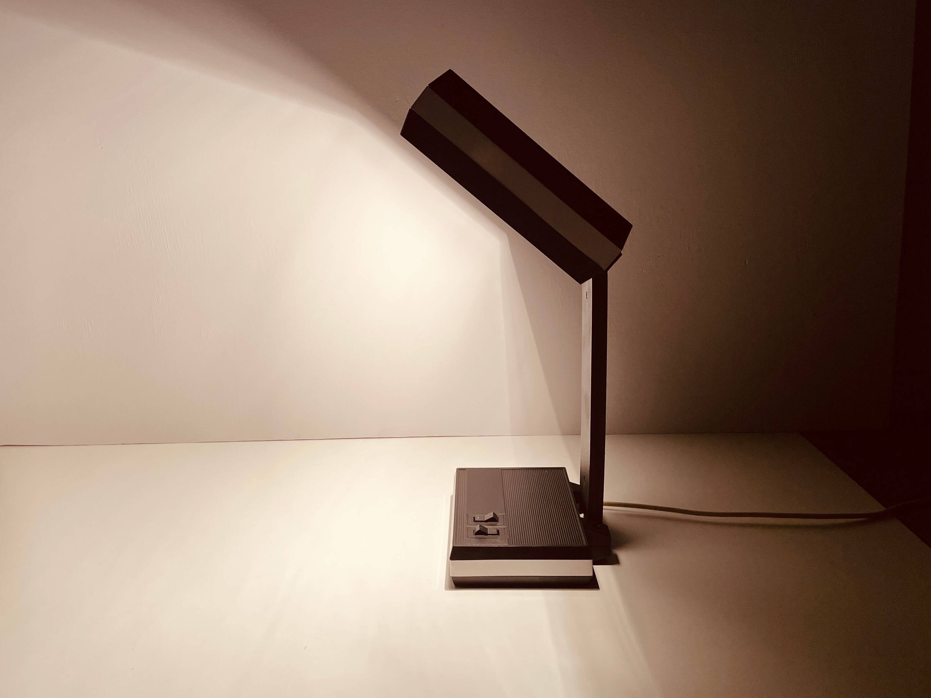 Black Polam desk lamp, 1970s.