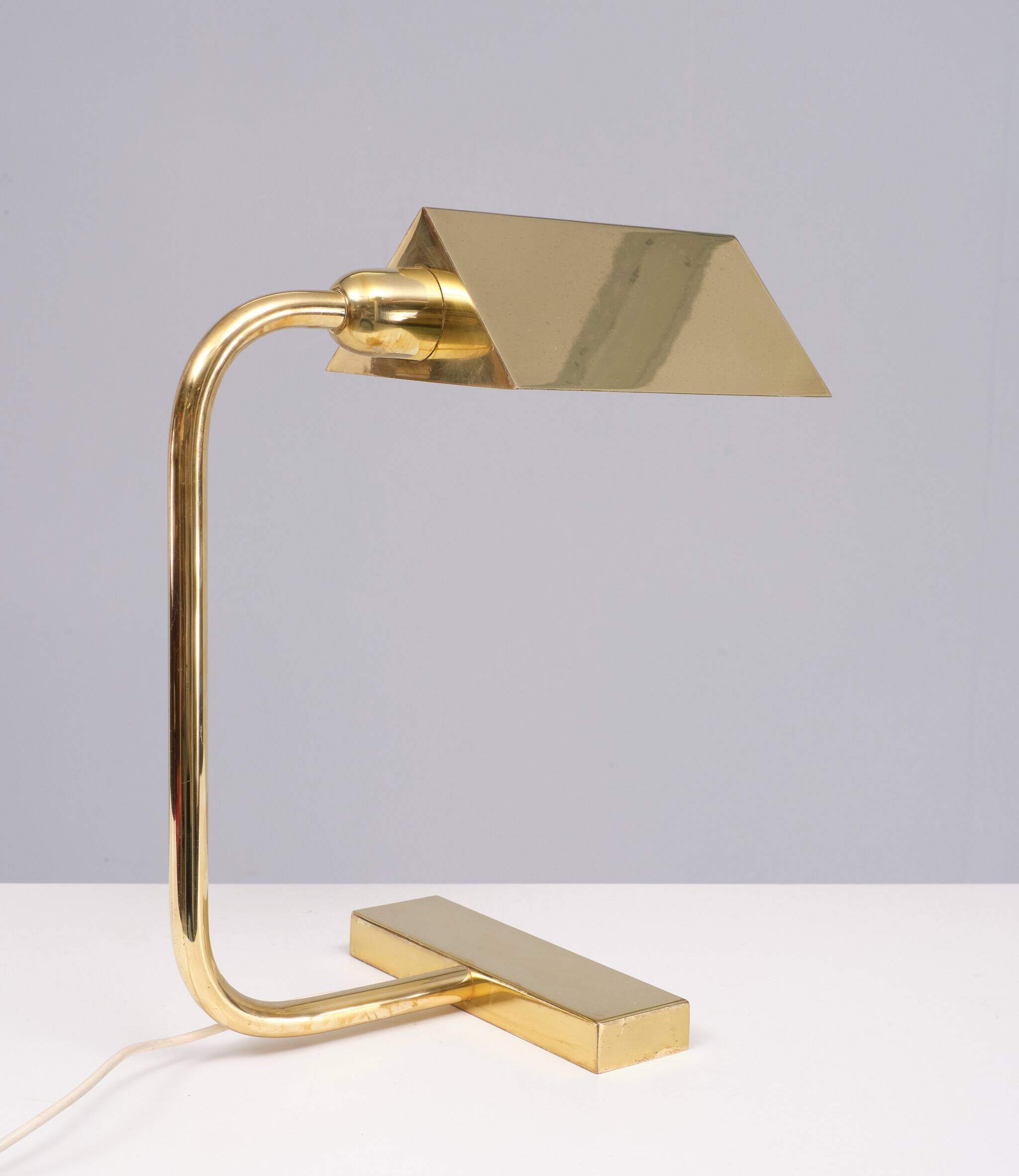 Mid Century Brass Table lamp 1960s Switzerland