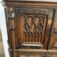 Pair of Gothic style cabinets in dark oak from the 19th century.