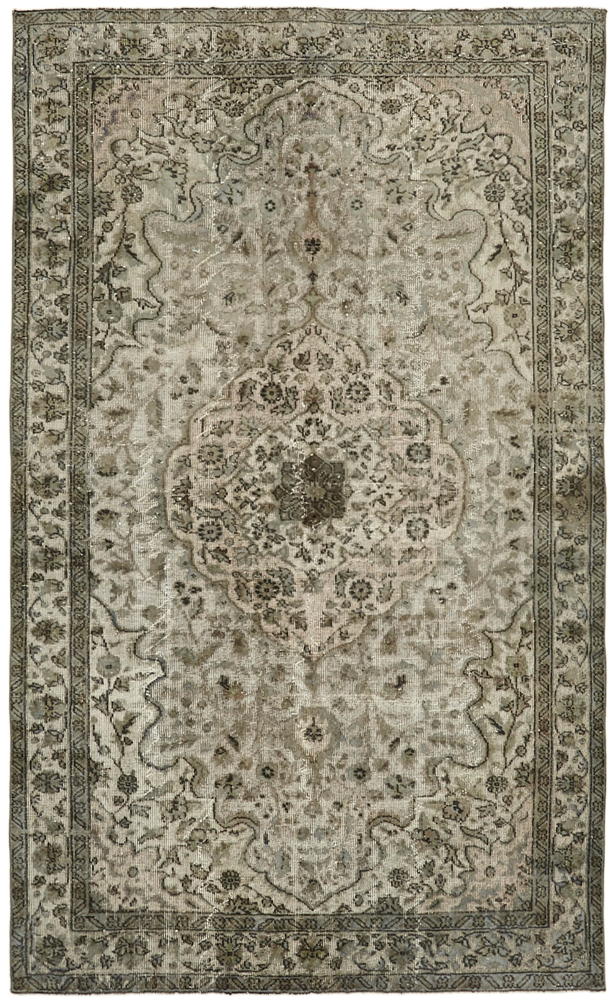 Handwoven overdyed turkish 1970s 163 cm x 265 cm grey carpet