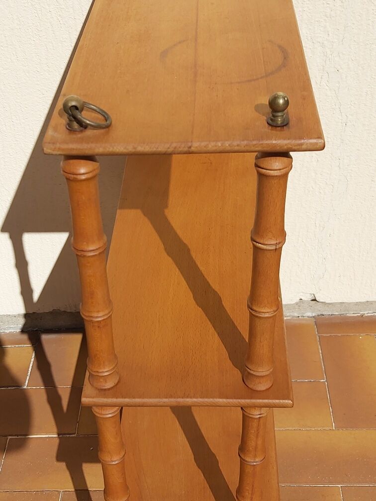 Vintage bamboo wood shelf