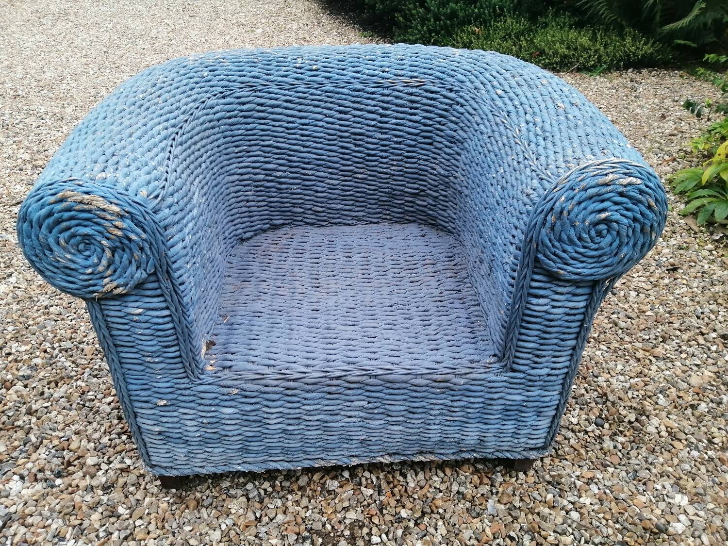 Fauteuil en  osier