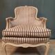 Bergere dd style Louis XV lacquered white