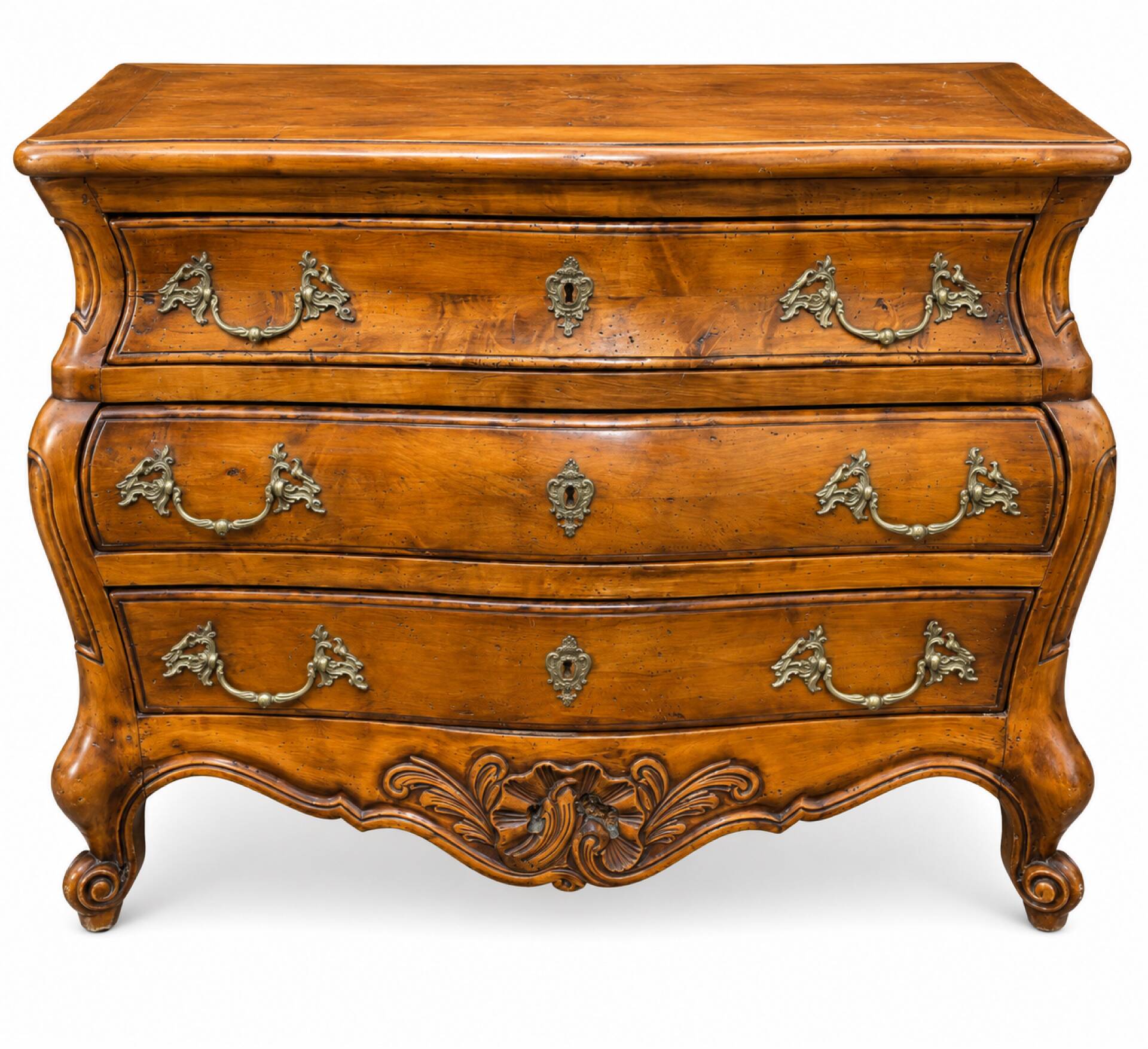 Commode tombeau galbée Louis XV