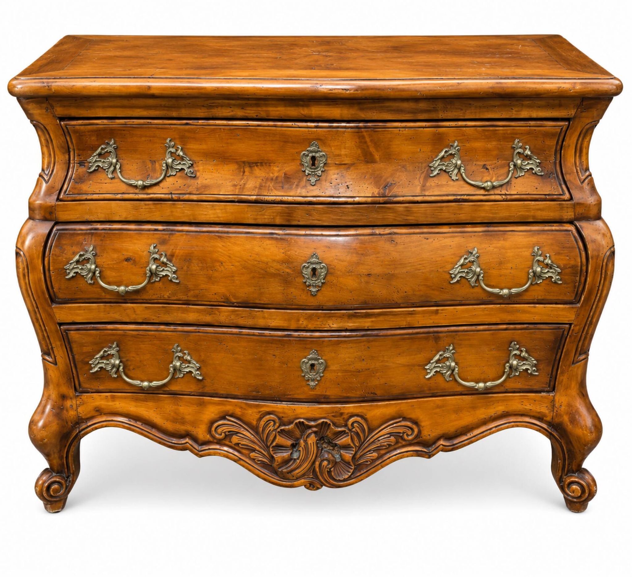 Commode tombeau galbée Louis XV
