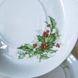 Limoges Christmas saucers