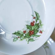 Limoges Christmas saucers