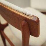 Set of four teak chairs, Danish design, 1960s, manufactured by N. & K. Bundgaard Rasmussen