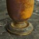 Art Deco vase in patinated metal, unique Wabi-Sabi piece.