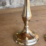Paire de bougeoirs en laiton