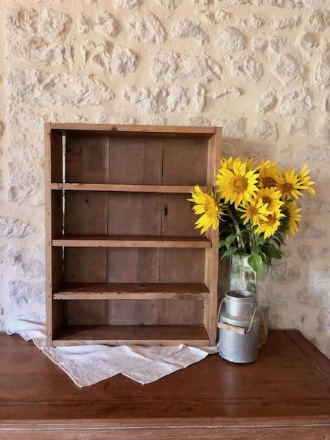 Antique wooden craft shelf
