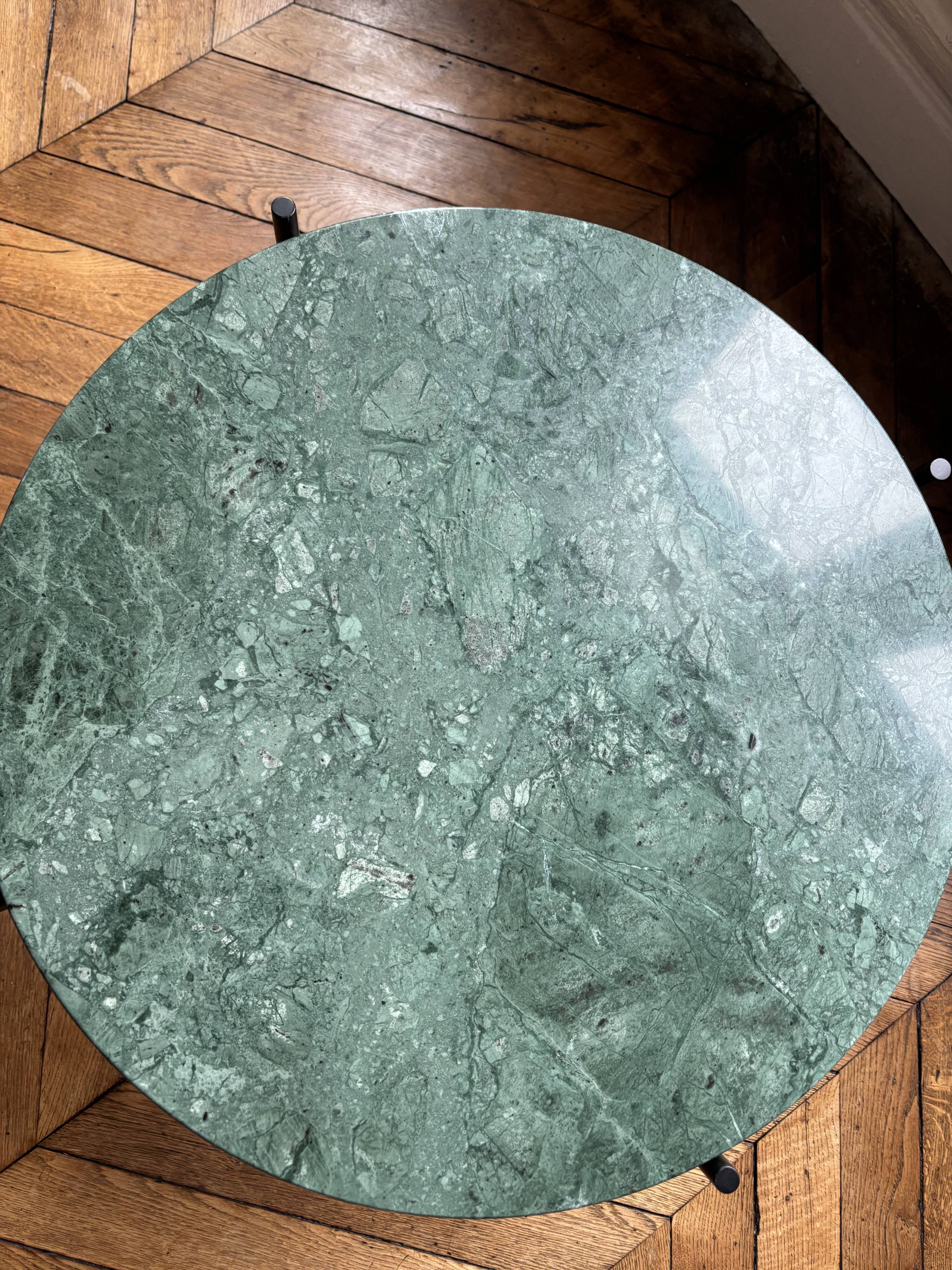 GUBI coffee table in green marble - TS Ø55