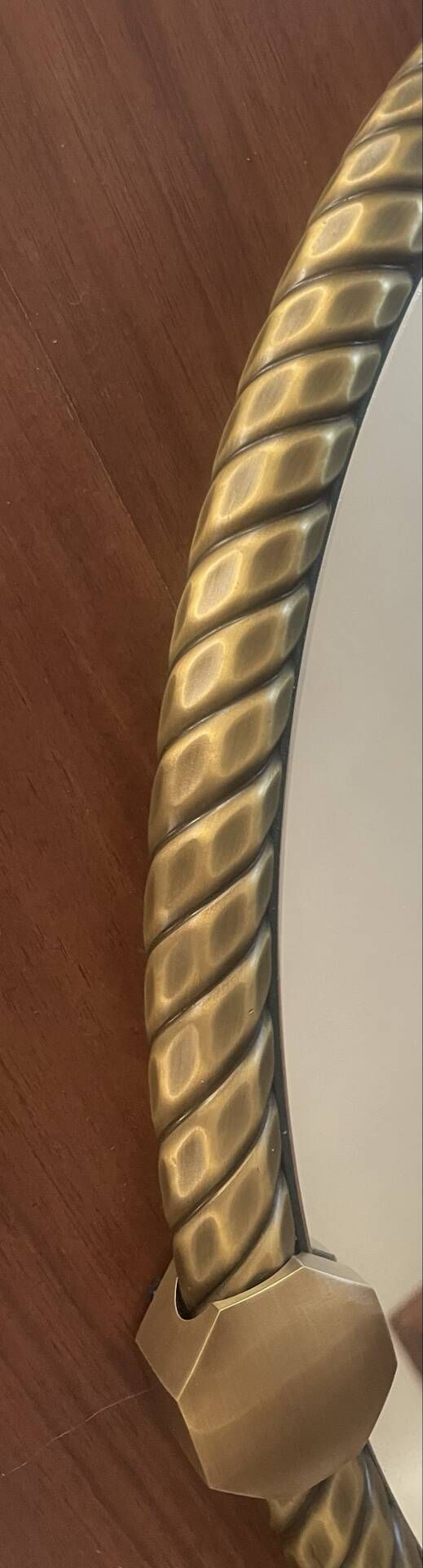 Vintage Twisted Brass Mirror ø 5