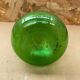 Vase soliflore style biot blown glass bubbled green vintage