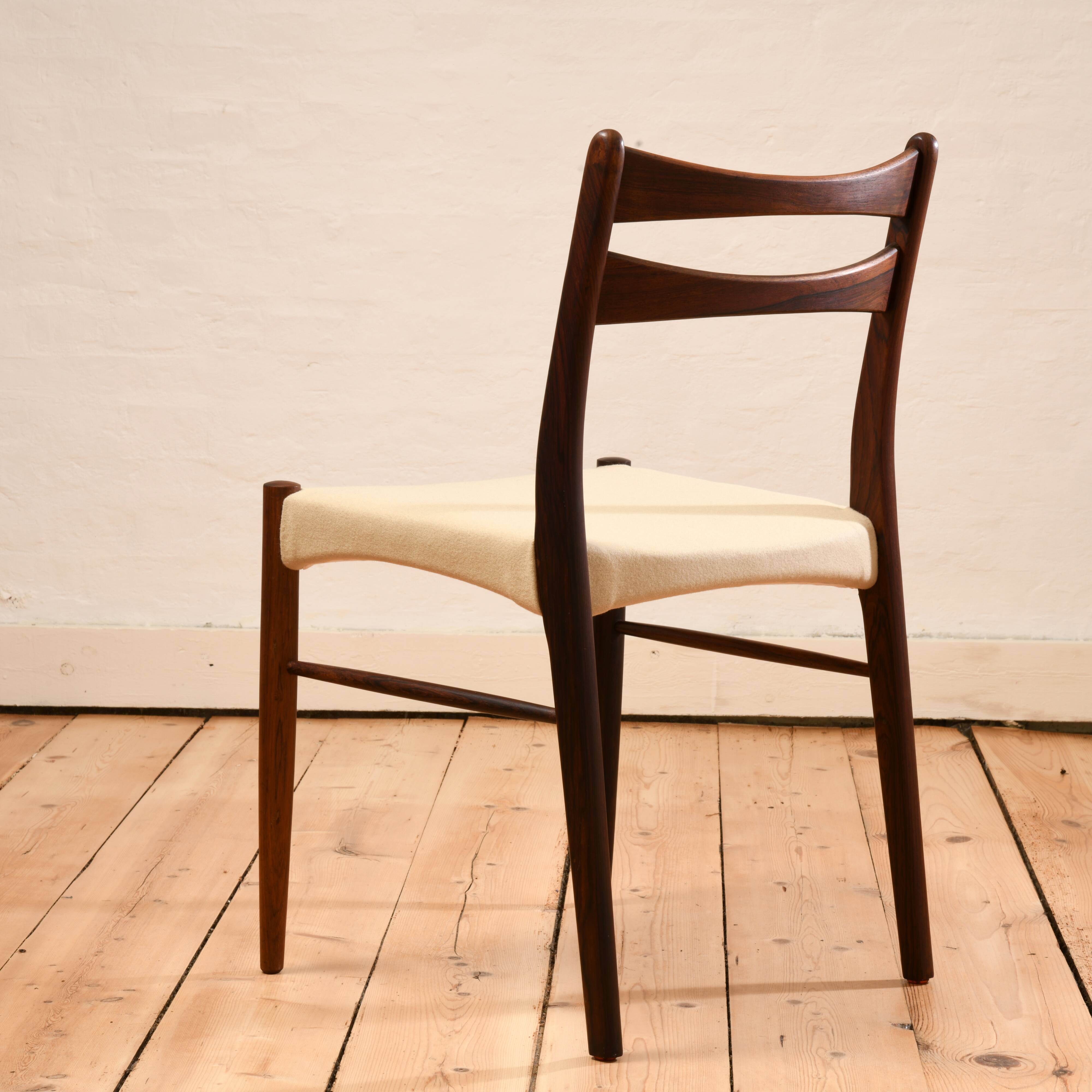 Pair of Scandinavian chairs in Rio rosewood