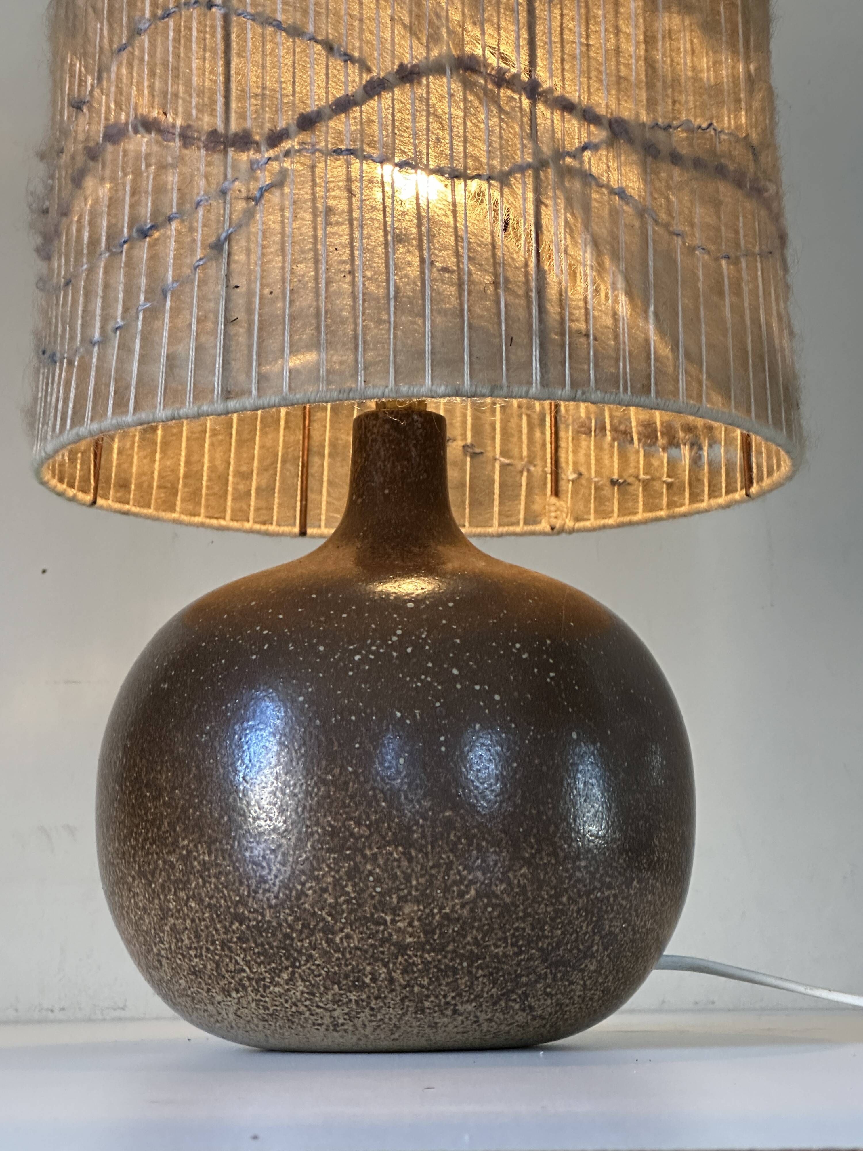 Vintage stoneware ceramic lamp from the 60s