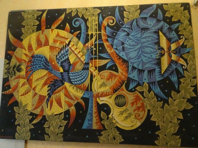 Alain cornic tapestry: "night music"