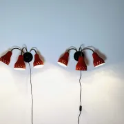 3-Armed Wall Lamp By H. Busquet For Hala Zeist, The Netherlands, 1950S
