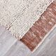 Tapis shaggy marocain en laine terracota, tapis turc en laine orange terracota