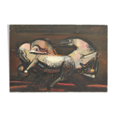 Huile sur toile Chevaux