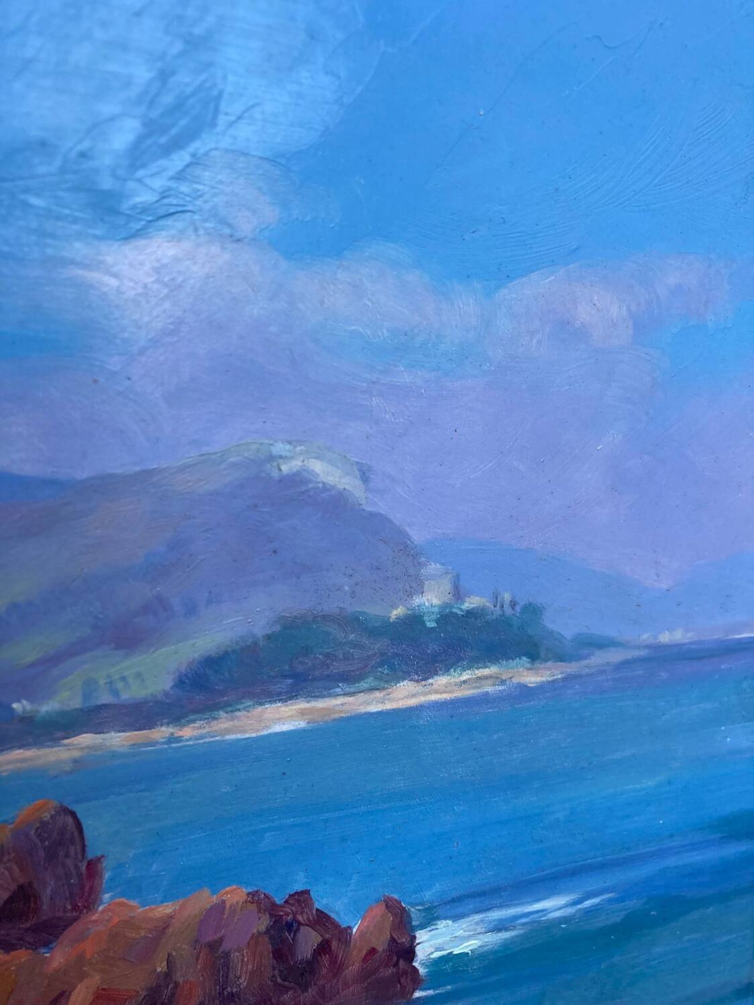 Framed “Cap Ferrat” oil painting