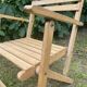 Folding wooden slatted garden chair