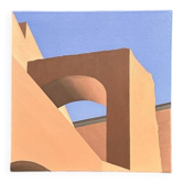 Original Contemporary Swedish Oil on Canvas – “Trajanus Forum III” by Anna Micro Johansson – 2011 – Unframed