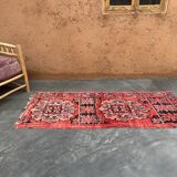 Moroccan carpet boujad red - 85 x 200 cm