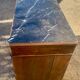 Commode ancienne Louis Philippe avec plateau marbre noir