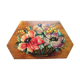 Art Deco jewellery box painted olive wood from Mimosa and Anémones, NICE