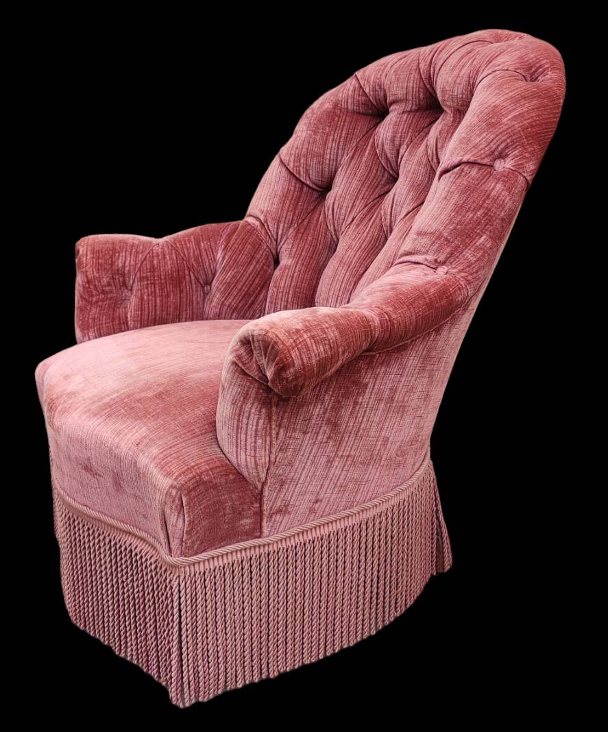 Old Napoleon III toad armchair