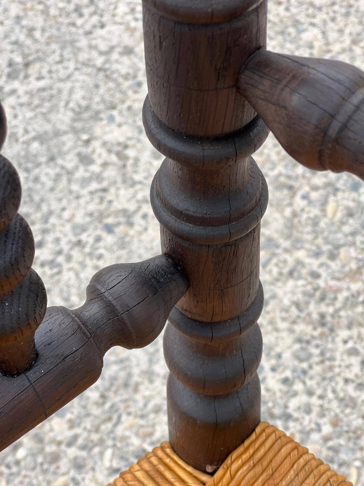 Chair called Bobbin in stained oak, 1930