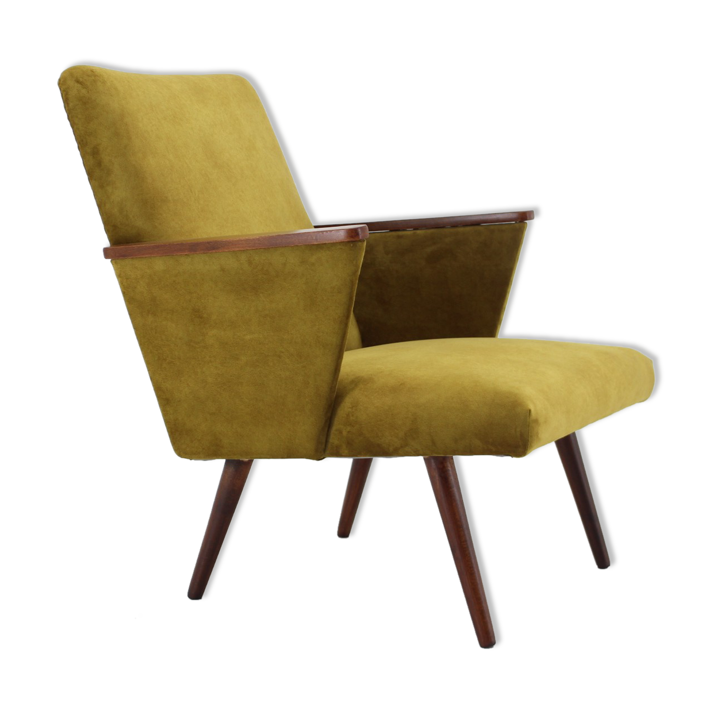 1960s Refurbished Beech Armchair, Czechoslovakia