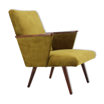 1960s Refurbished Beech Armchair, Czechoslovakia