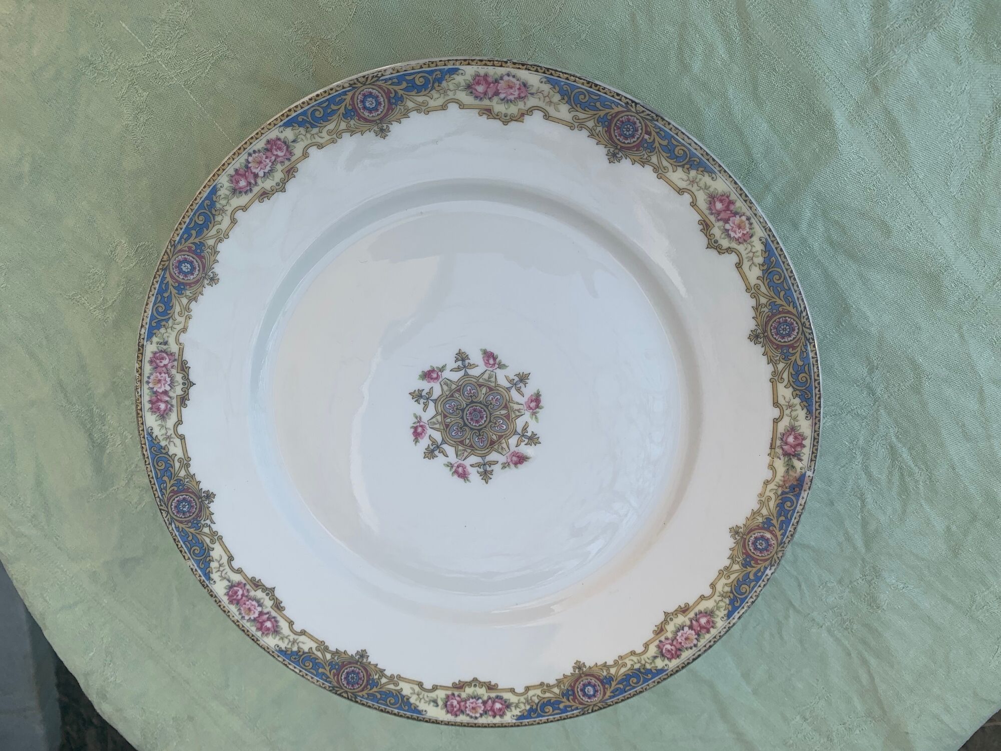 Compotier, porcelain fruit cup signed F. Legrand & cie limoges France