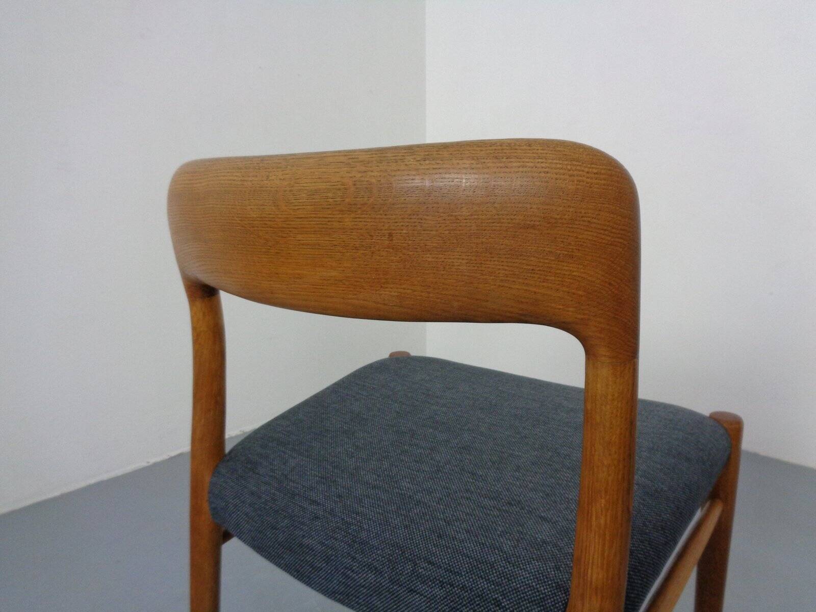 Model 75 Chair in Oak by Niels Otto Møller for J.L. Møllers, 1960s
