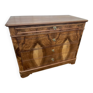 Commode en noyer et ronce