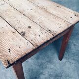 French Country Design Pine Dining Table with Drawer, France, 1930s